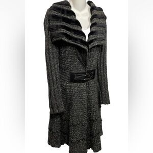 Milano Wool Mohair Blend Gray Cardigan Sweater Jacket M